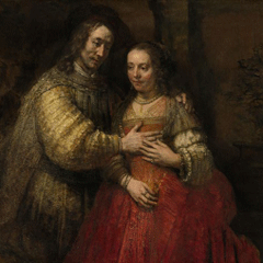 reproductie Het Joodse bruidje van Rembrandt van Rijn